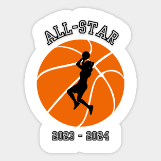 Female Basketball All-Star Sticker